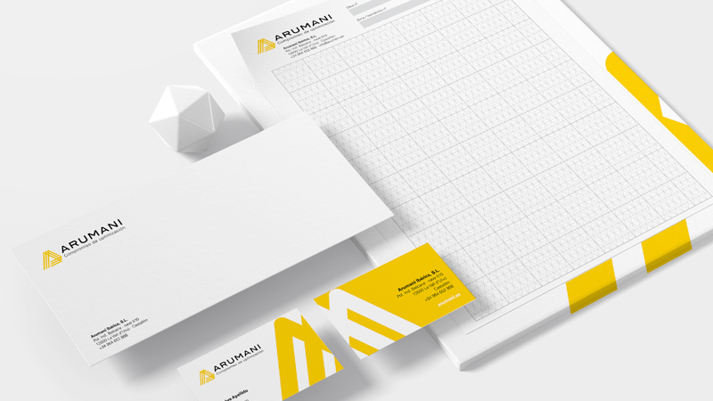Papeleria-corporativa Diseño gráfico de papelería corporativa. Carta, tarjeta y papel técnico para el sector industrial