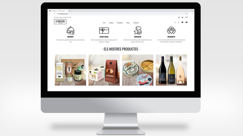 Diseño web para tienda de productos de alimentación