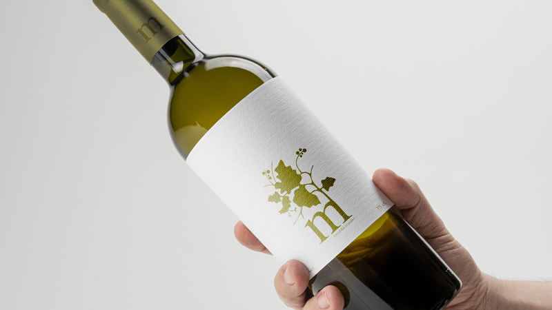 Vino-blanco Diseño de etiqueta para vino blanco